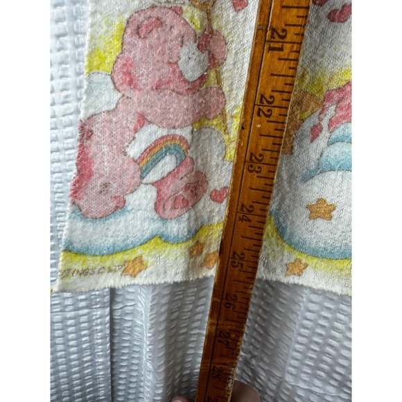 1983 Care Bears Baby Blanket Colorful Rainbow & Cloud Soft Throw - Picture 4 of 7